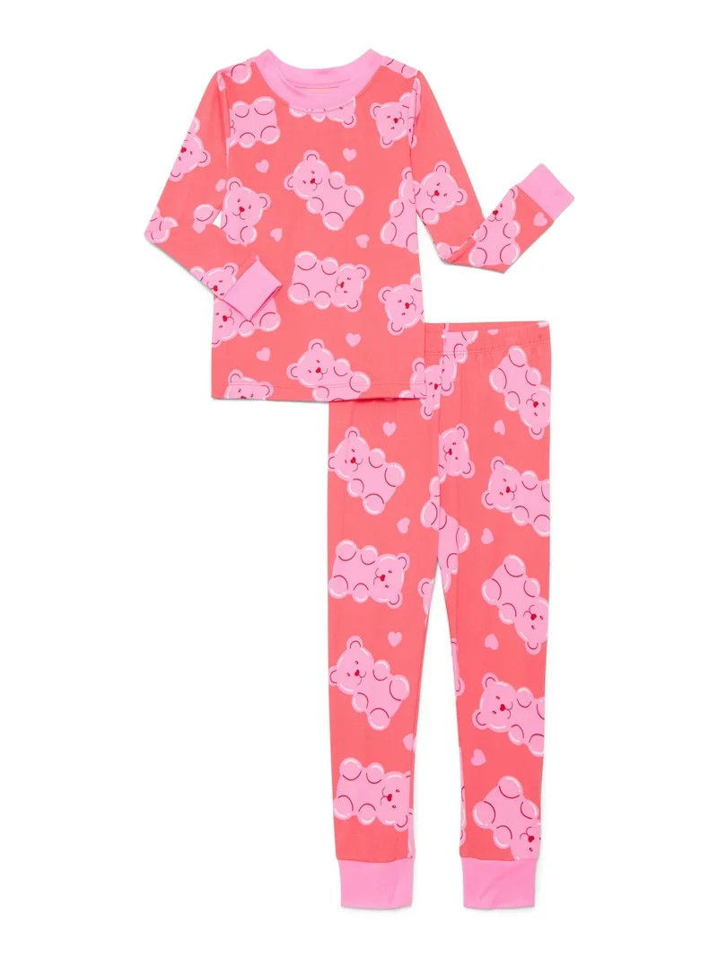 Valentine's Day Toddler Boys or Girls Snug-Fit Top and Pants Pajama Set from Way to Celebrate, 2-... | Walmart (US)