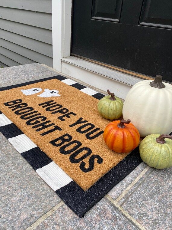 Hope You Brought Boos Doormat Halloween Doormat Fall - Etsy | Etsy (US)