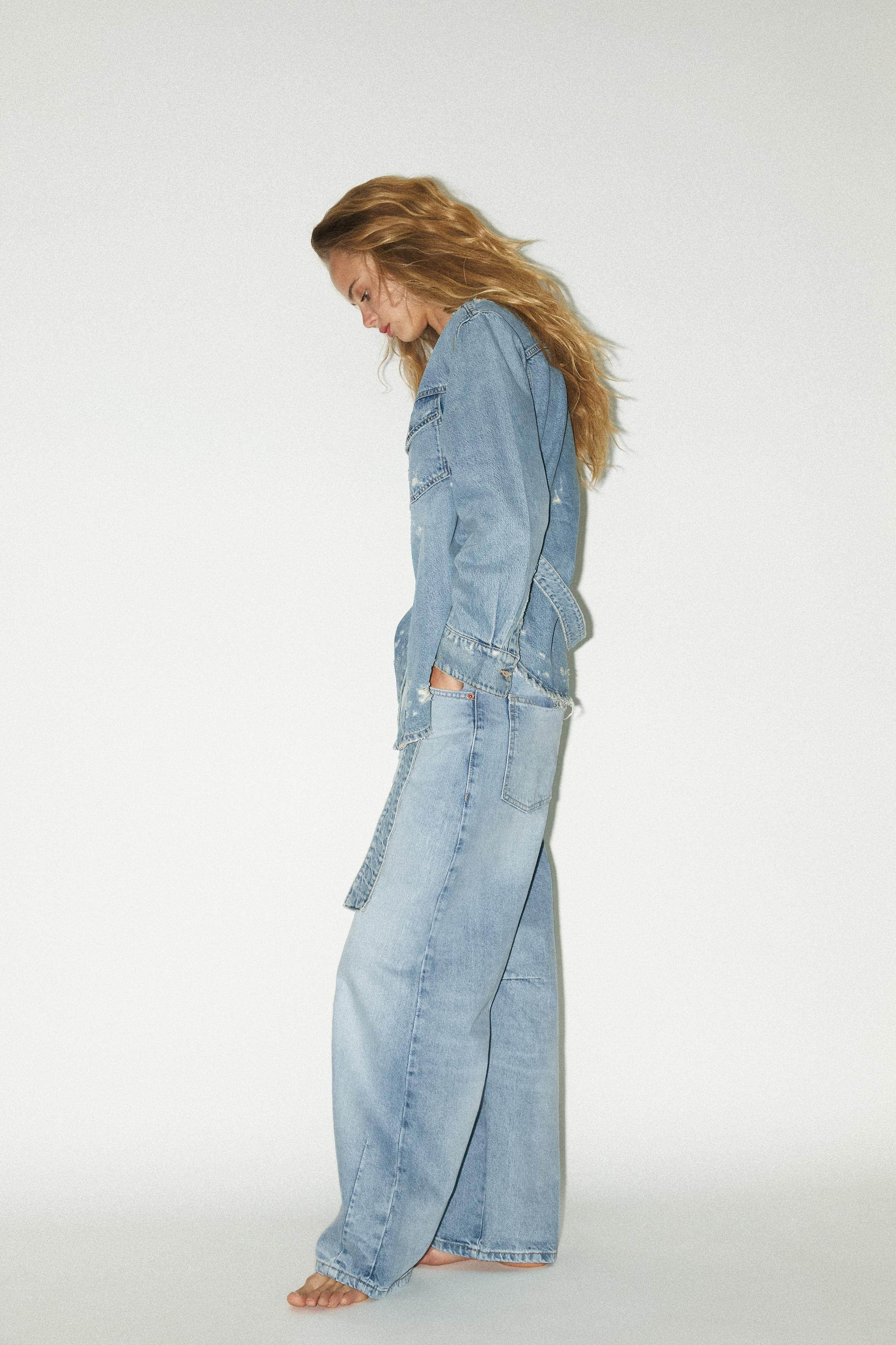 TRF MID-RISE BAGGY BALLOON JEANS | Zara US
