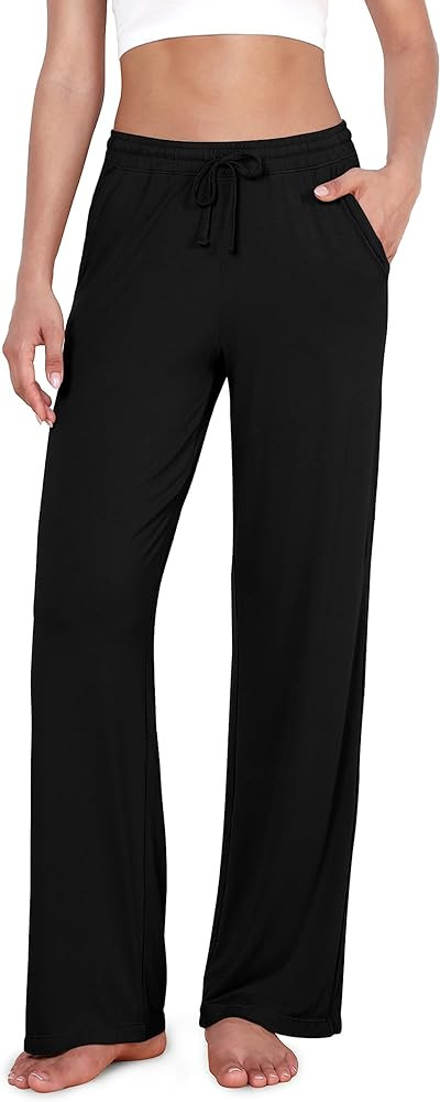ODODOS Women's Lounge Pants with Pockets Drawstring Lightweight Loose Comfy Casual Pajama Pants-2... | Amazon (US)