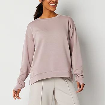 new!Stylus Womens Round Neck Long Sleeve Sweatshirt | JCPenney