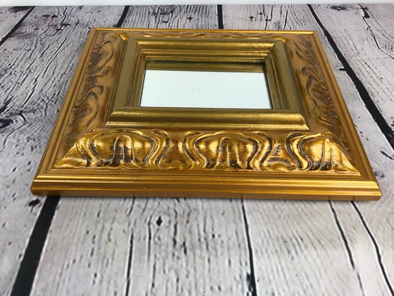 Ornate Gold Mirror Vintage Yellow Gold Mirror Atomchicago | Etsy | Etsy (US)