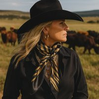 35x35"" Brown Zebra Wild Rag/Scarf Wr3376 | Etsy (US)