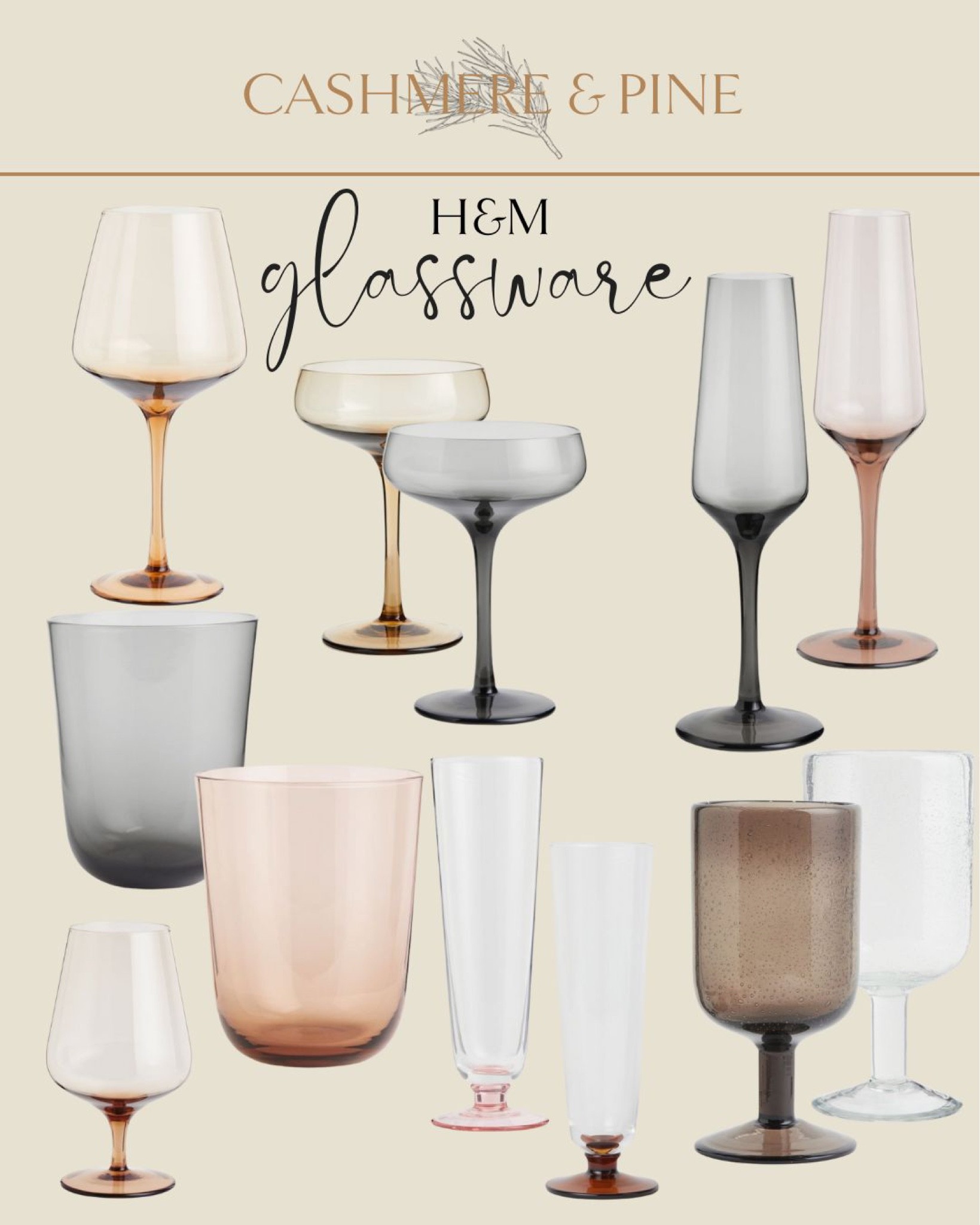 H&M has some of my favorite wine glasses, champagne flutes + coupes and beverage glasses.  Spice up your holiday table with some news ones!

glass, glasswear, cheers, interior, bar cart, bar, wine, wine glasses, home decor, decor, holiday table settings, drinks, cocktails

#LTKHoliday #LTKunder50 #LTKhome
