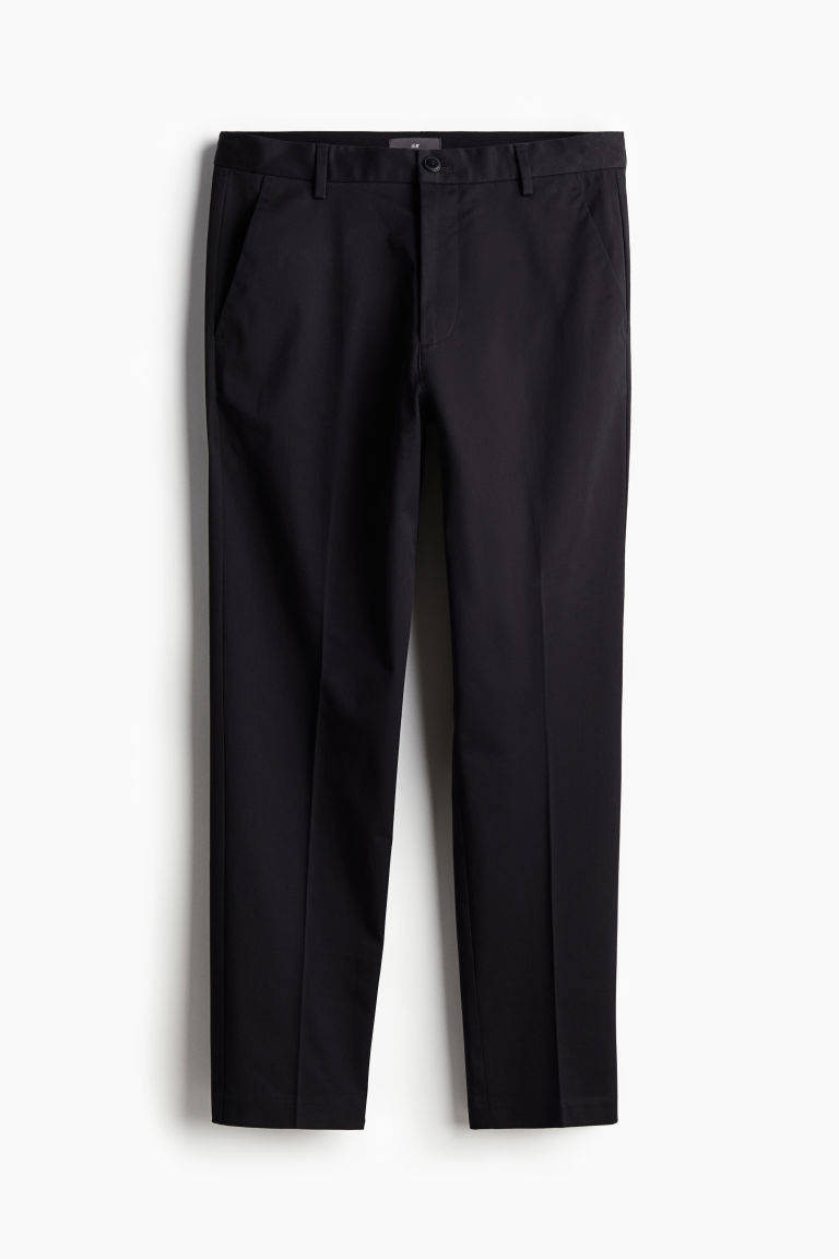 H & M - Slim Fit Cotton Pants - Black | H&M (US + CA)