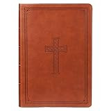 KJV Holy Bible, Super Giant Print, Saddle Tan Faux Leather w/Ribbon Marker, Red Letter, King Jame... | Amazon (US)