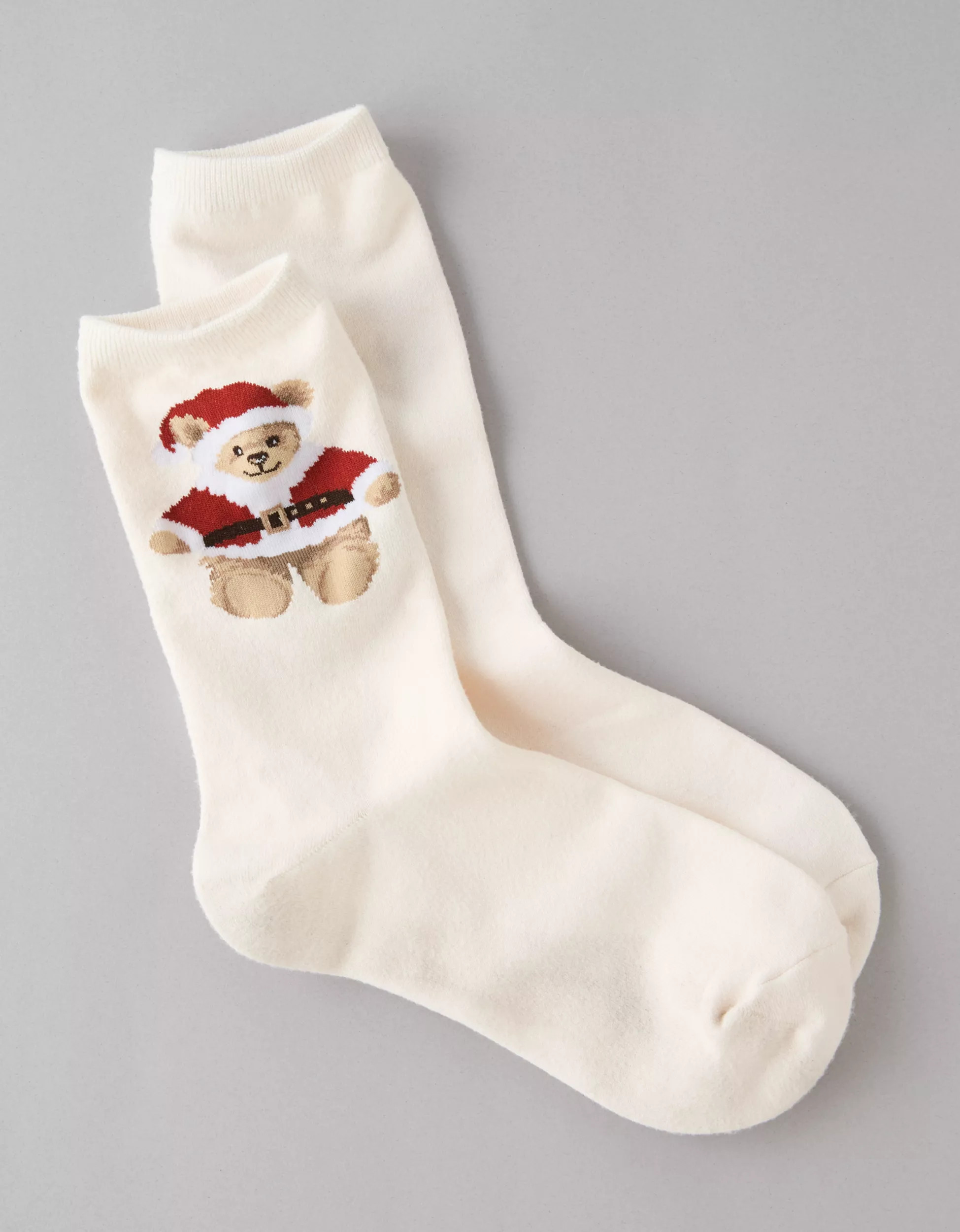 AE Holiday Bear Crew Socks | American Eagle Outfitters (US & CA)