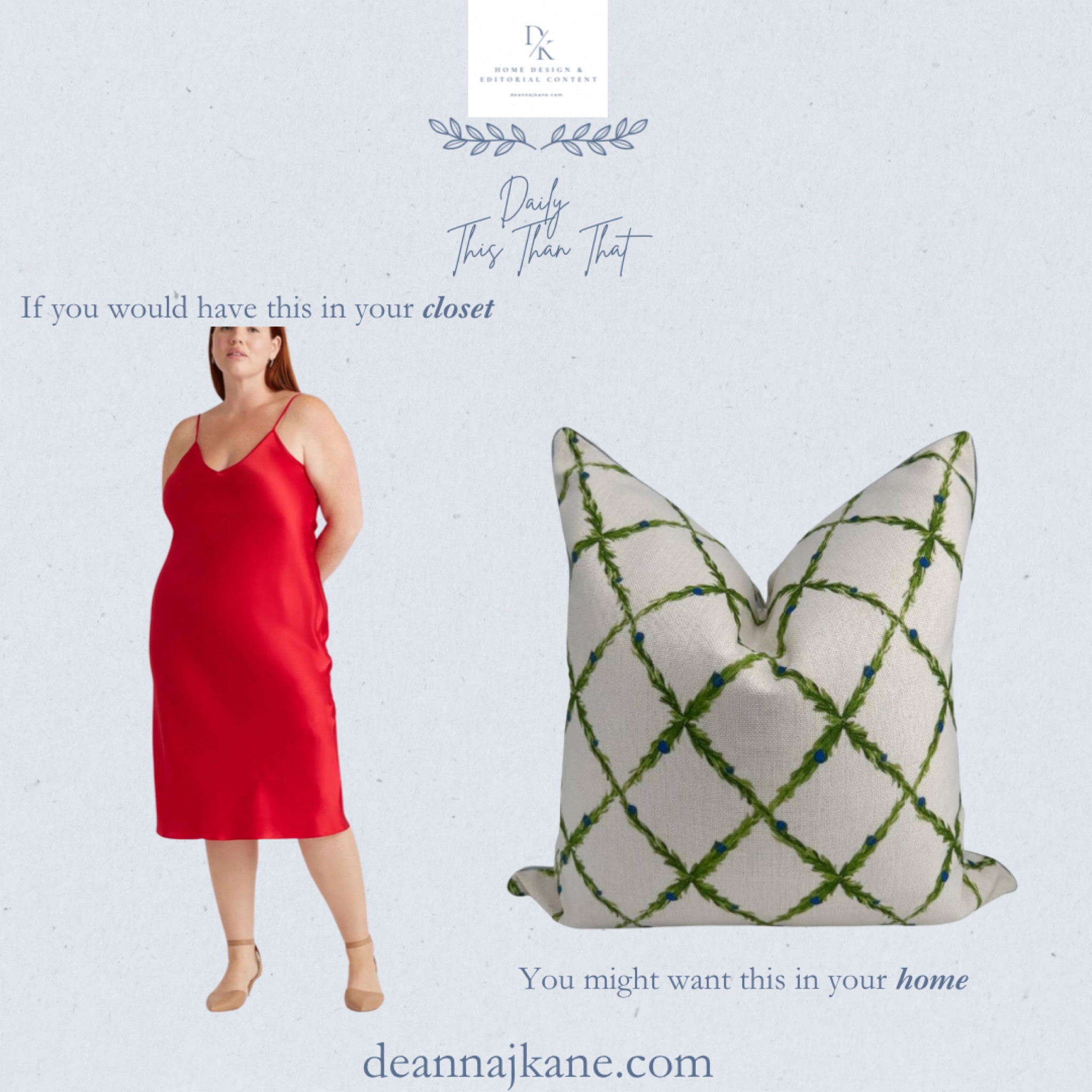 If you would wear this red silk dress, you might want this throw pillow in your home  

#LTKHome #LTKHoliday #LTKSeasonal