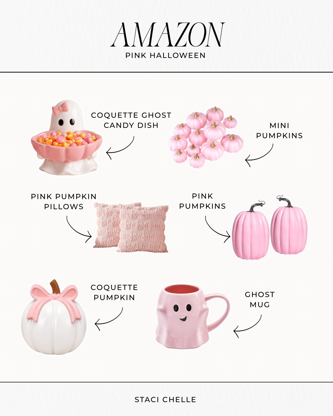 Pretty in pink for Halloween 🎀👻 If you’re decorating with soft, feminine fall vibes this year, these Amazon finds are too cute to pass up. From the adorable ghost mug and coquette pumpkin to pink pumpkins, cozy pillows, and the sweetest ghost candy dish, these pieces add the perfect touch of pink Halloween charm without the spooky overload.

#LTKSeasonal