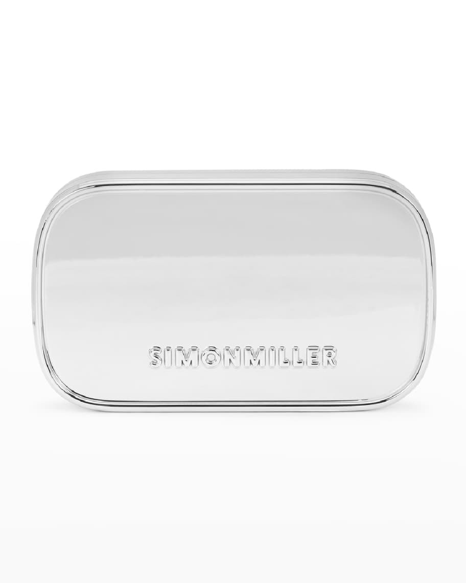 Pill Logo Plastic Clutch Bag | Neiman Marcus