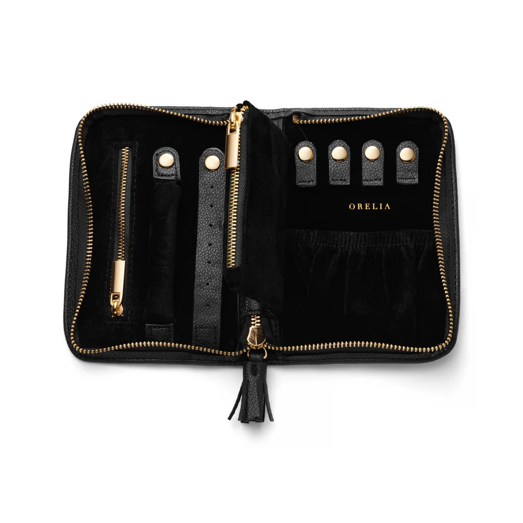 Black Jewellery Travel Wallet | Orelia