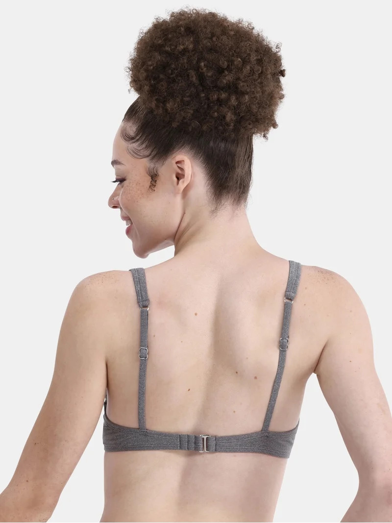 No Boundaries Women's Lurex Thread Underwire Swim Top, Sizes XXS - XXL | Walmart (US)
