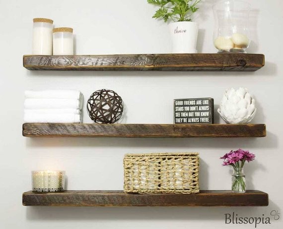 Floating Shelf - Wall Shelf - Shelving - Reclaimed Shelves - Beautiful Rustic Hand Crafted - Floatin | Etsy (US)