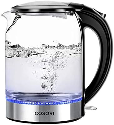 COSORI Electric Kettle Glass Hot Water Boiler & Tea Heater with LED Indicator Inner Lid & Bottom,... | Amazon (US)