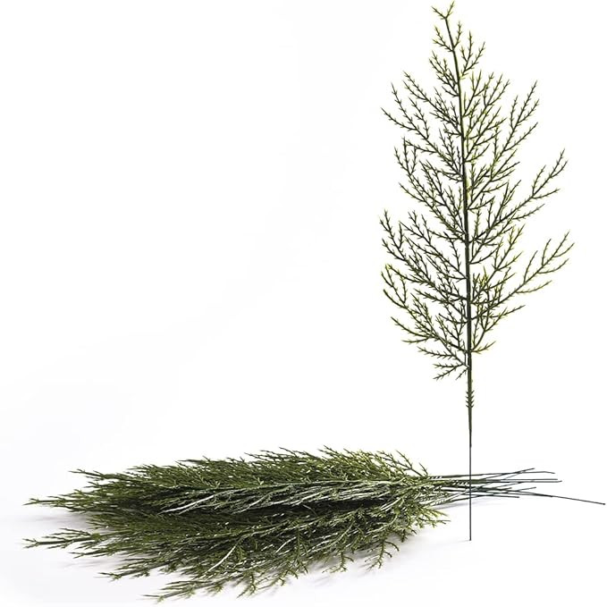 30pcs Artificial Pine Branches Christmas Greenery Stems Faux Pine Leaves Twigs Pine Picks for Chr... | Amazon (US)