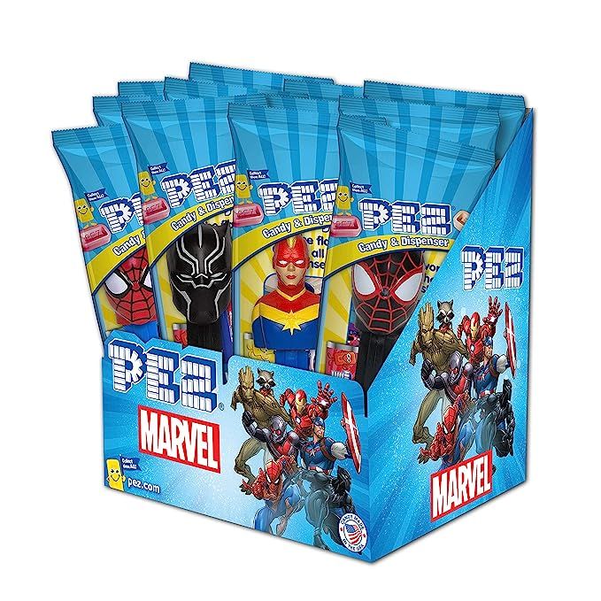 PEZ Candy, Marvel Assortment (Pack of 12, individually wrapped) | Amazon (US)
