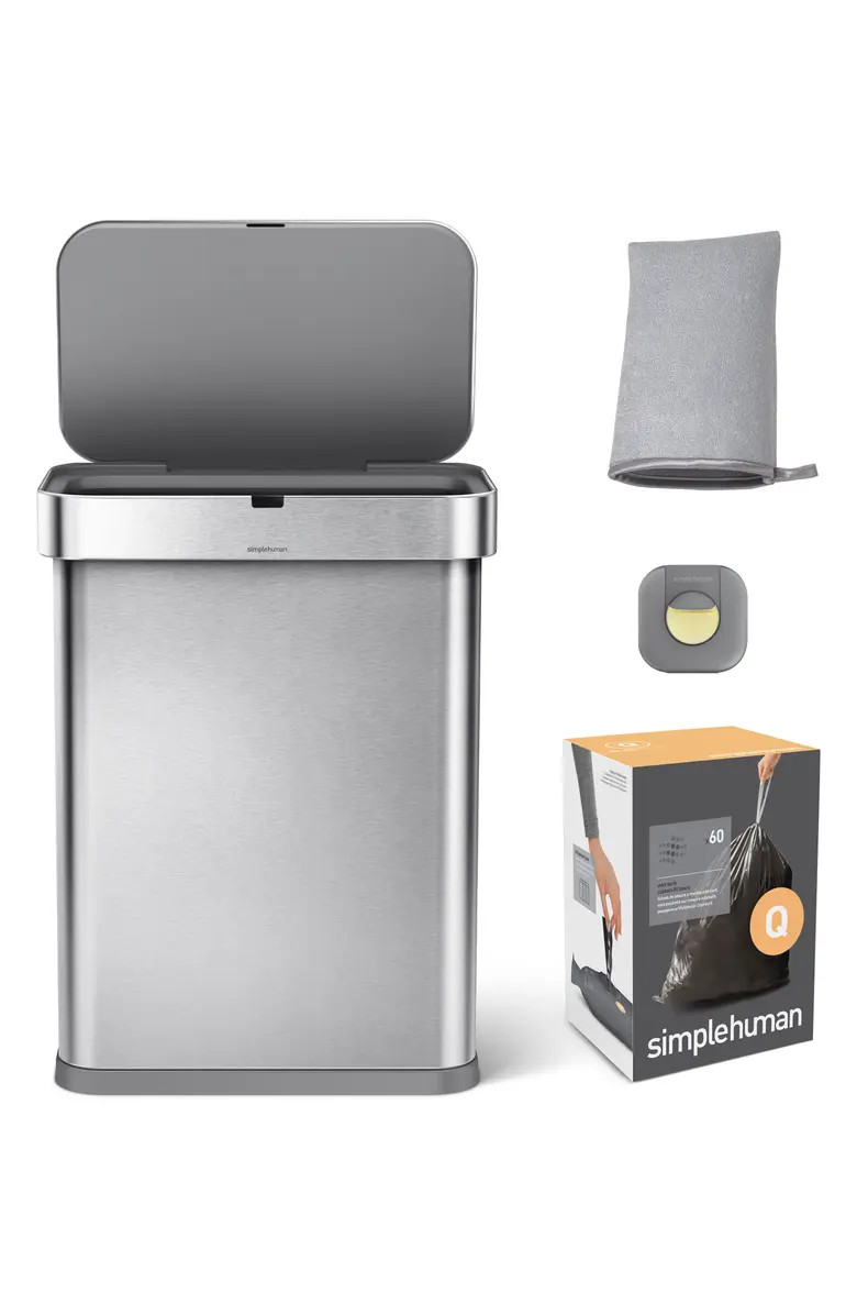58-Liter Rectangular Sensor Trash Can Set | Nordstrom