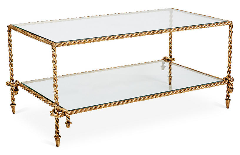 Hyannis Coffee Table, Gold | One Kings Lane
