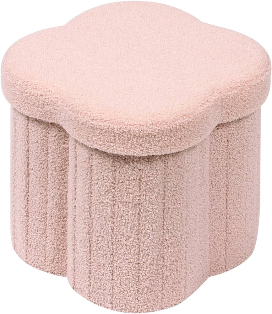 B FSOBEIIALEO Storage Ottoman Cube, Flowers Shaped Ottomans with Storage Foot Stool Footrest for ... | Amazon (US)