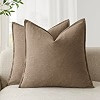 Foindtower Pack of 2, Decorative Linen Soild Throw Pillow Covers Soft Accent Cushion Case Boho Fa... | Amazon (US)