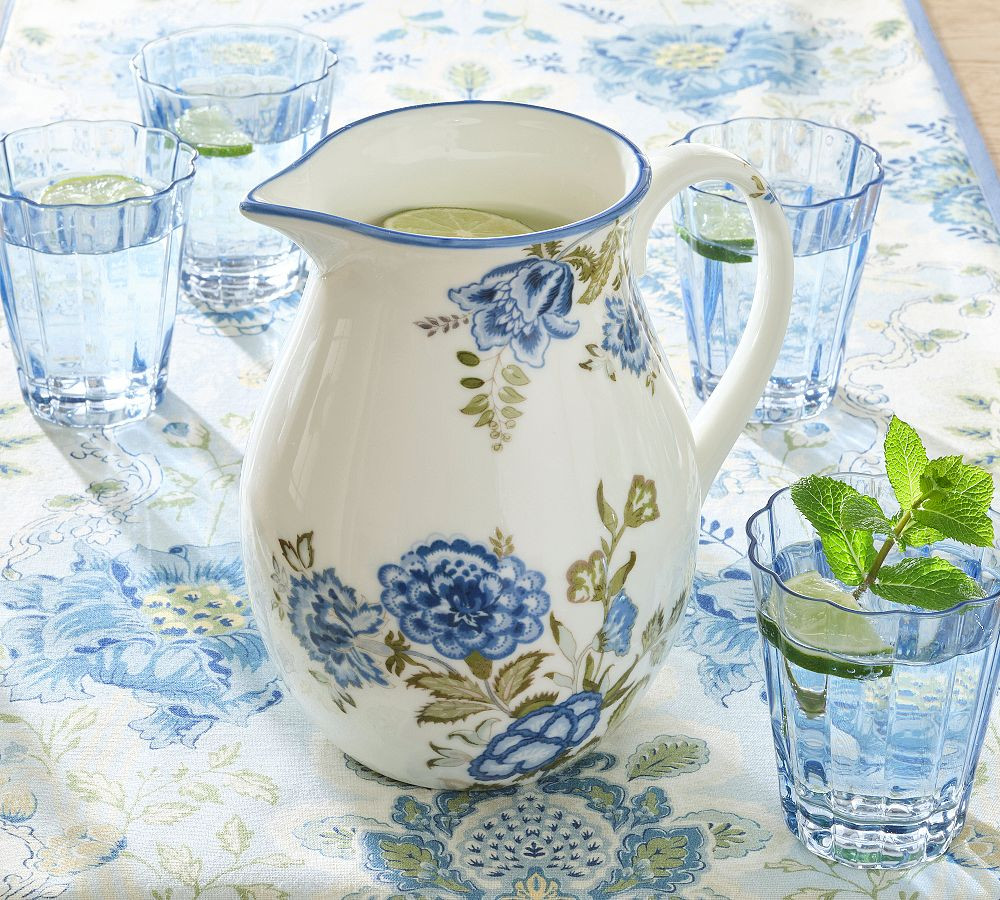 Kravet Rosehill Stoneware Pitcher | Pottery Barn (US)