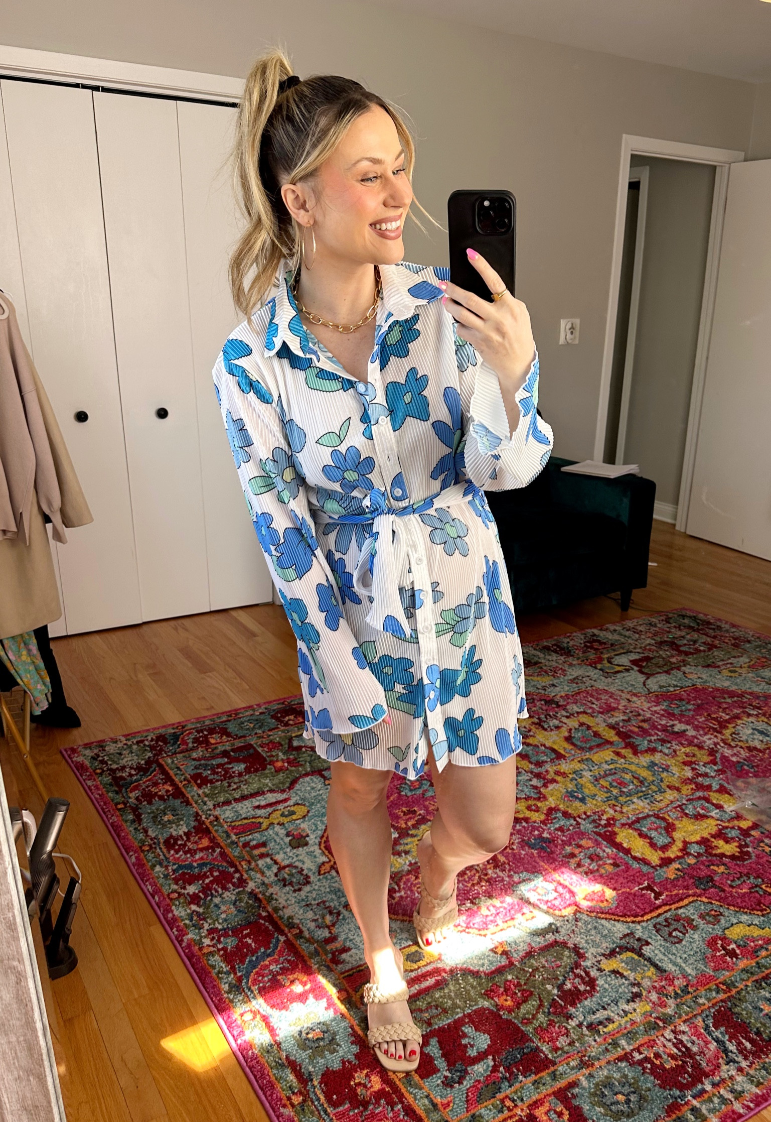 Spring dress / this is such a cute vacation dress and this mini dress and sandals are both amazon fashion finds / also linked my gold necklace and gold hoops #springoutfit #springdress #stpatricksday #amazonfashion #vacationoutfit #easterdress 

#LTKstyletip #LTKshoecrush #LTKunder50