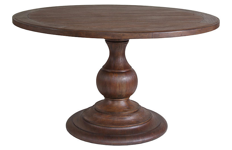 Axiom Round Dining Table, Marrone Brown | One Kings Lane