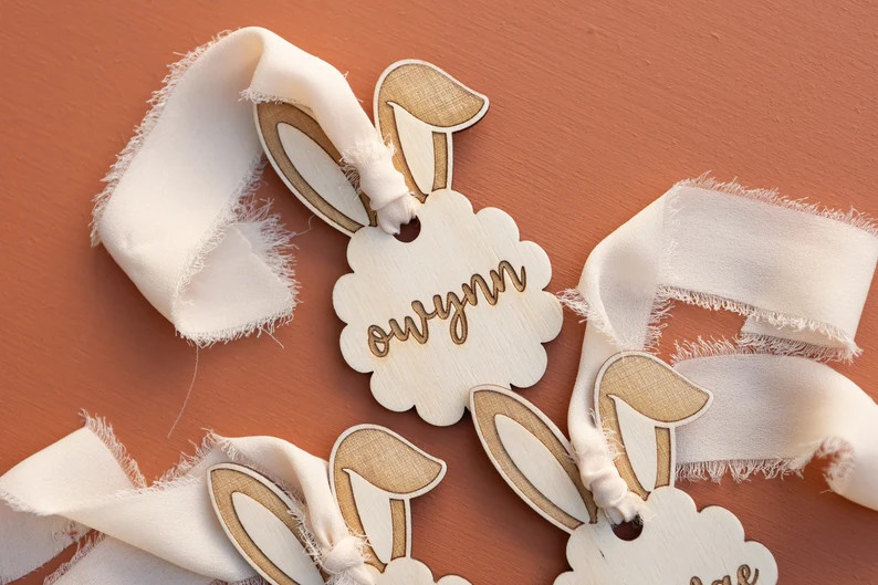 Easter Basket Name Tags,Personalized Easter Bunny Ears Name Tags, Bunny Ears Name Tags for Easter... | Etsy (US)