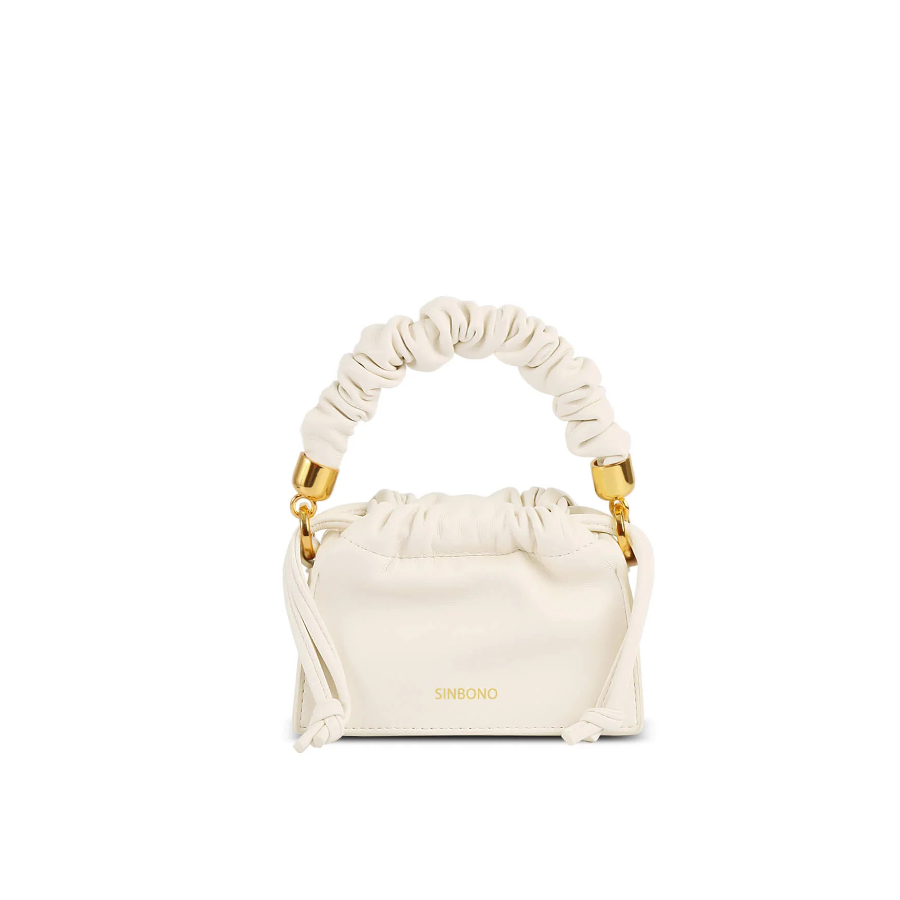 Mini Drawstring Handbag - Ivory | SINBONO INC.