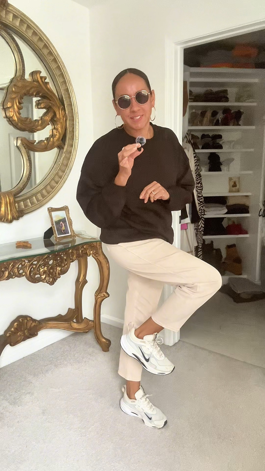 New Jersey weather is a bit sporadic lately, so we have to be prepared! These cream colored relaxed jeans and white tank top paired with this chocolate brown crew neck sweater are the perfect trifecta to beat the weather while running errands. Comfy yet seasonally stylish!

It’s giving s’mores 😁

#LTKOver40 #LTKMidsize