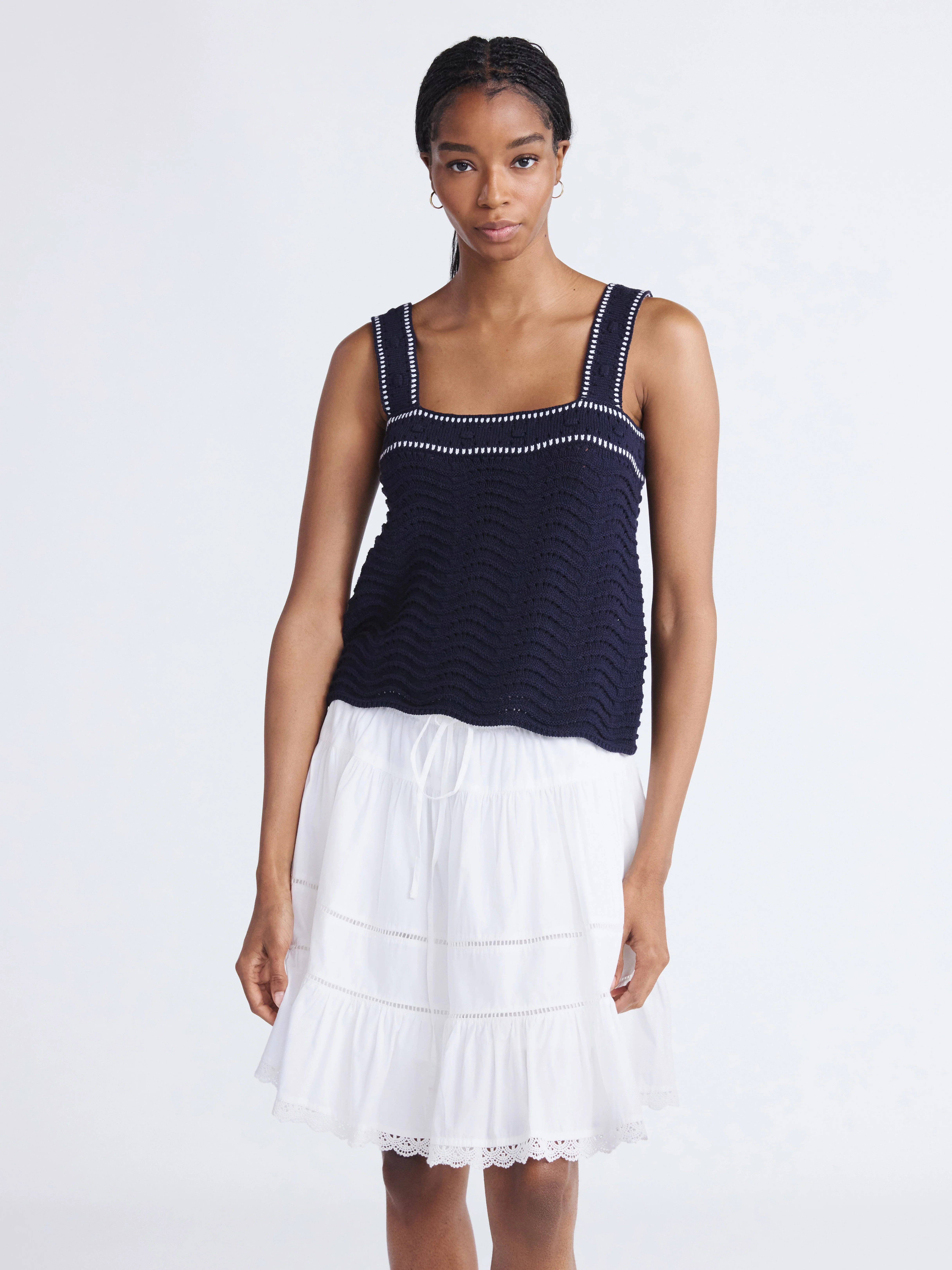 Free Assembly Women’s Textured Tank Top Sweater, Lightweight, Sizes XS-XXL | Walmart (US)