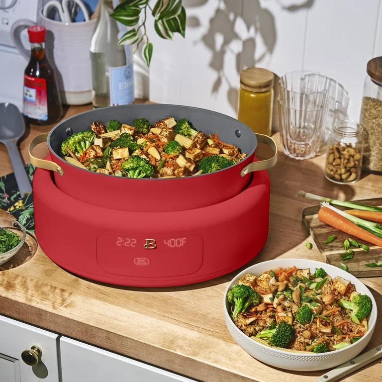 Beautiful 10-in-1 , 6 Qt Electric Multi-Cooker, Tomato Red by Drew Barrymore | Walmart (US)
