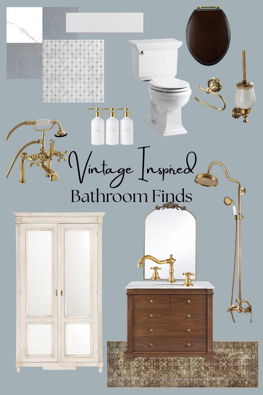 Vintage inspired bathroom finds 

#LTKHome #LTKStyleTip #LTKSaleAlert