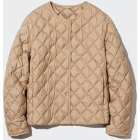 Uniqlo - Warm Padded Quilted Jacket - Beige - XXS | UNIQLO (UK)