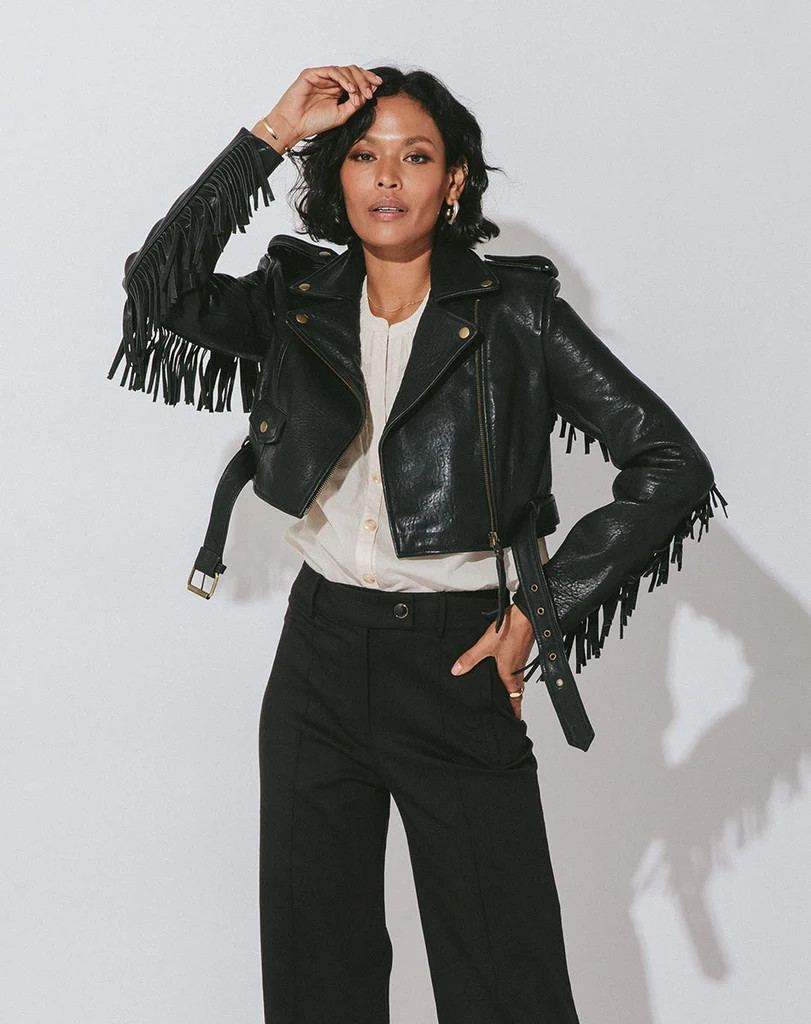 Shop the Fringe Leather Jacket | Cleobella | Cleobella