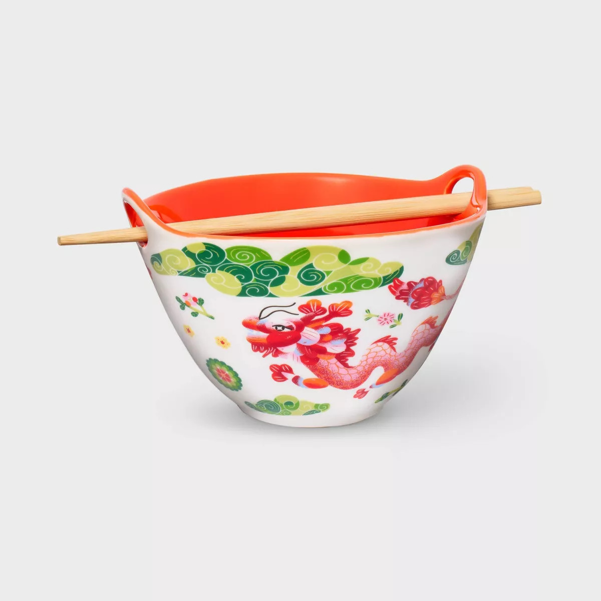 Lunar New Year Ceramic Noodle Bowl and Chopsticks Set | Target