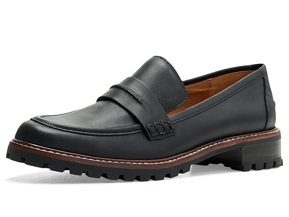 Madewell The Corinne Lugsole Loafers Women's Shoes True Black 1 : 6 M, Leather | Zappos