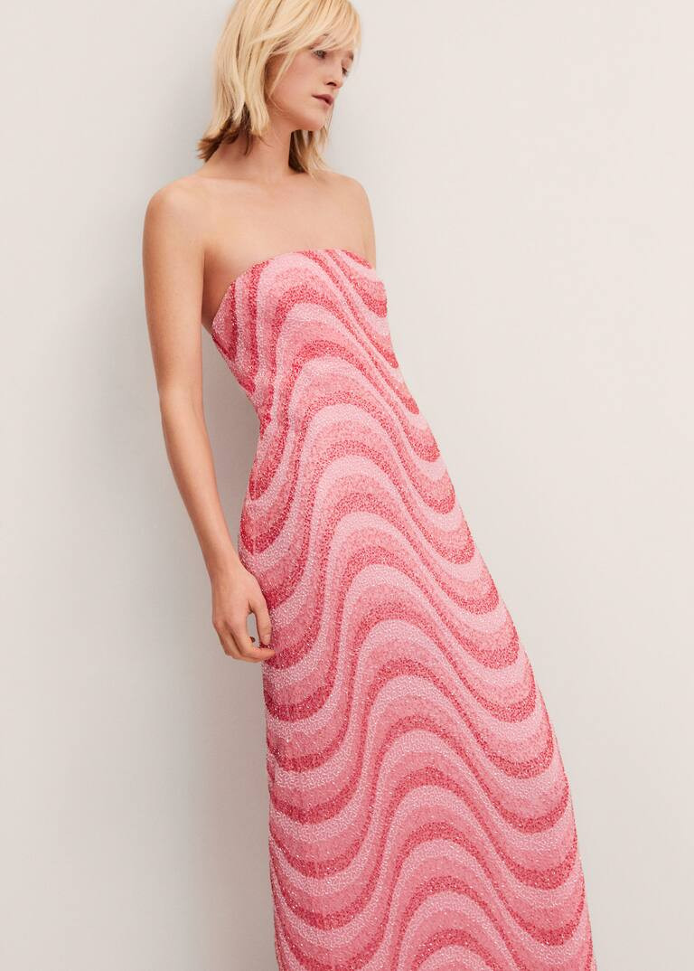 Asymmetrical dress with maxi-bow  -  Women | Mango United Kingdom | MANGO (UK)