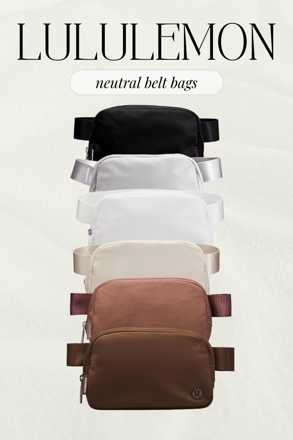 Neutral belt bags from Lululemon - the perfect size for your errand running essentials



lululemon find, everywhere belt bag, neutral style, Mother’s Day gift idea under $50



#LTKitbag #LTKunder50
