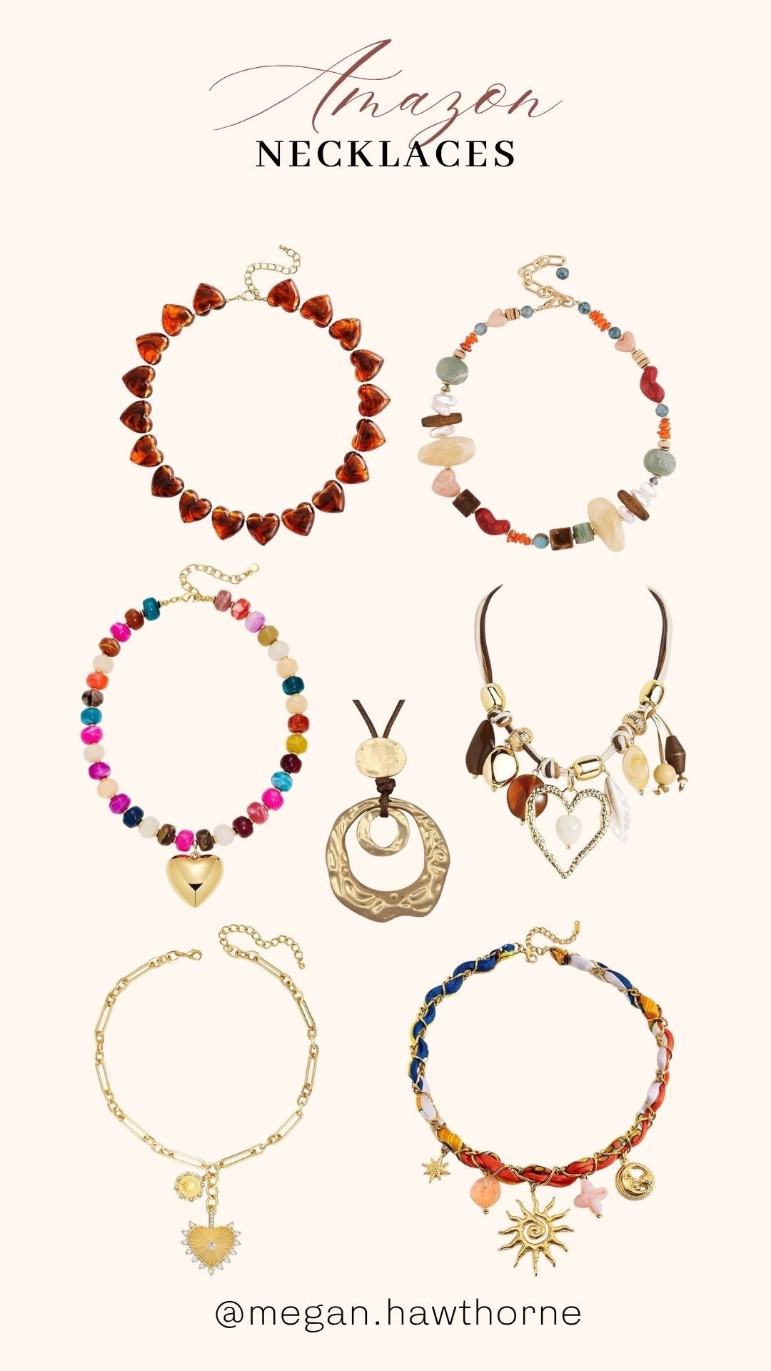 Fun necklaces for spring & summer! All from Amazon!