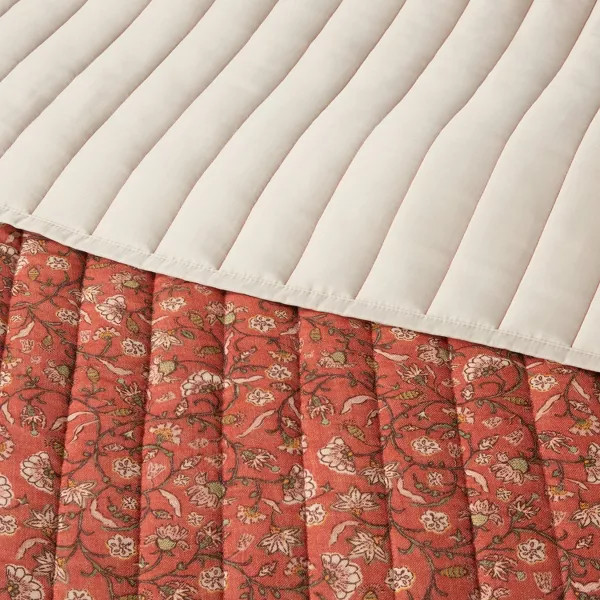 Voile Floral Printed Quilt Bronze - Threshold™ | Target