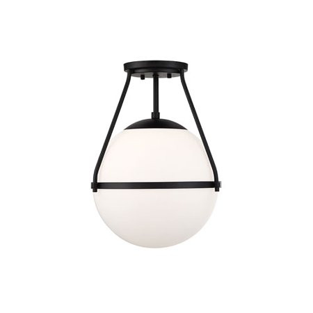 251 First Nicollet Matte Black One-Light Semi Flush Mount | Walmart (US)