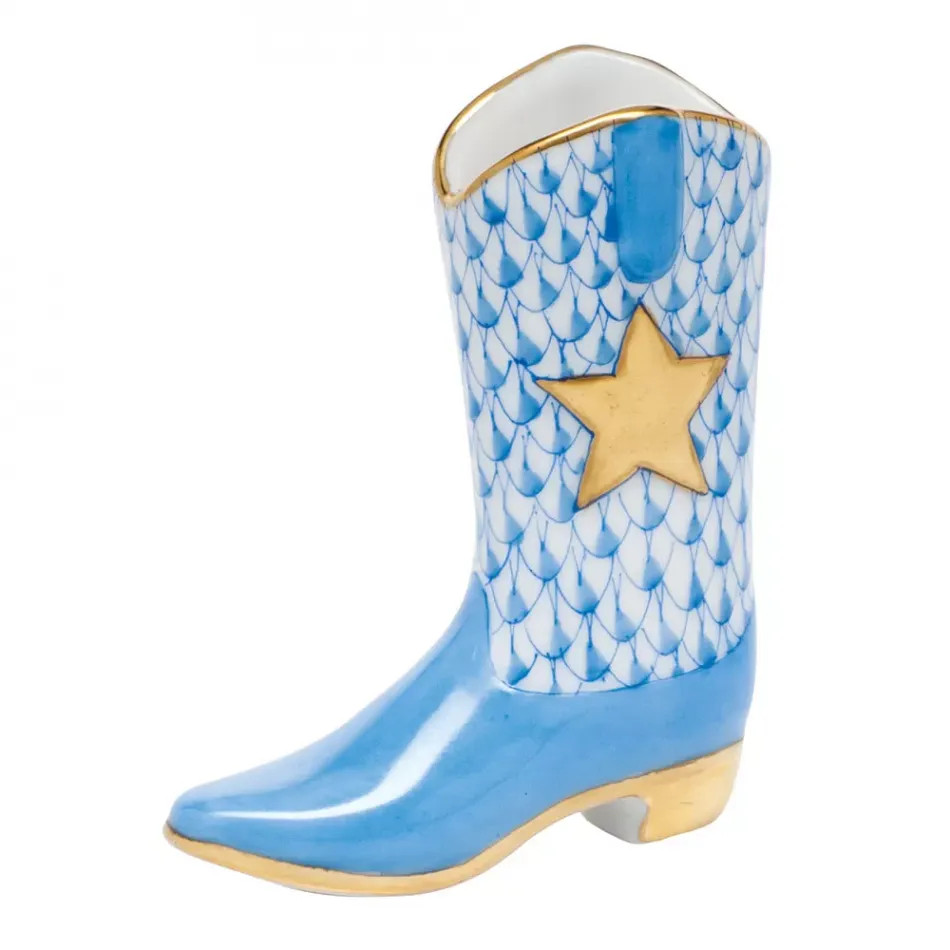 Cowboy Boot Blue 2.25 in L X 2.5 in H | Gracious Style