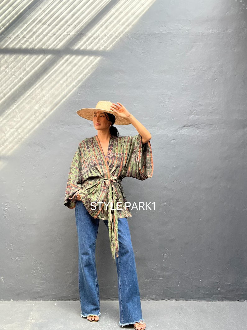 Lkp179/new, Short Kimono, Robe,summer,unisex Kimono,beach Cover Up - Etsy | Etsy (US)