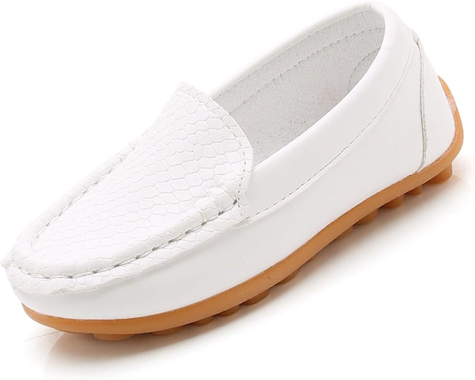 Boys Girls Loafers Dress Flats Slip-On Oxford Casual Moccasins School Walking Boat Shoes(Toddler/... | Amazon (US)