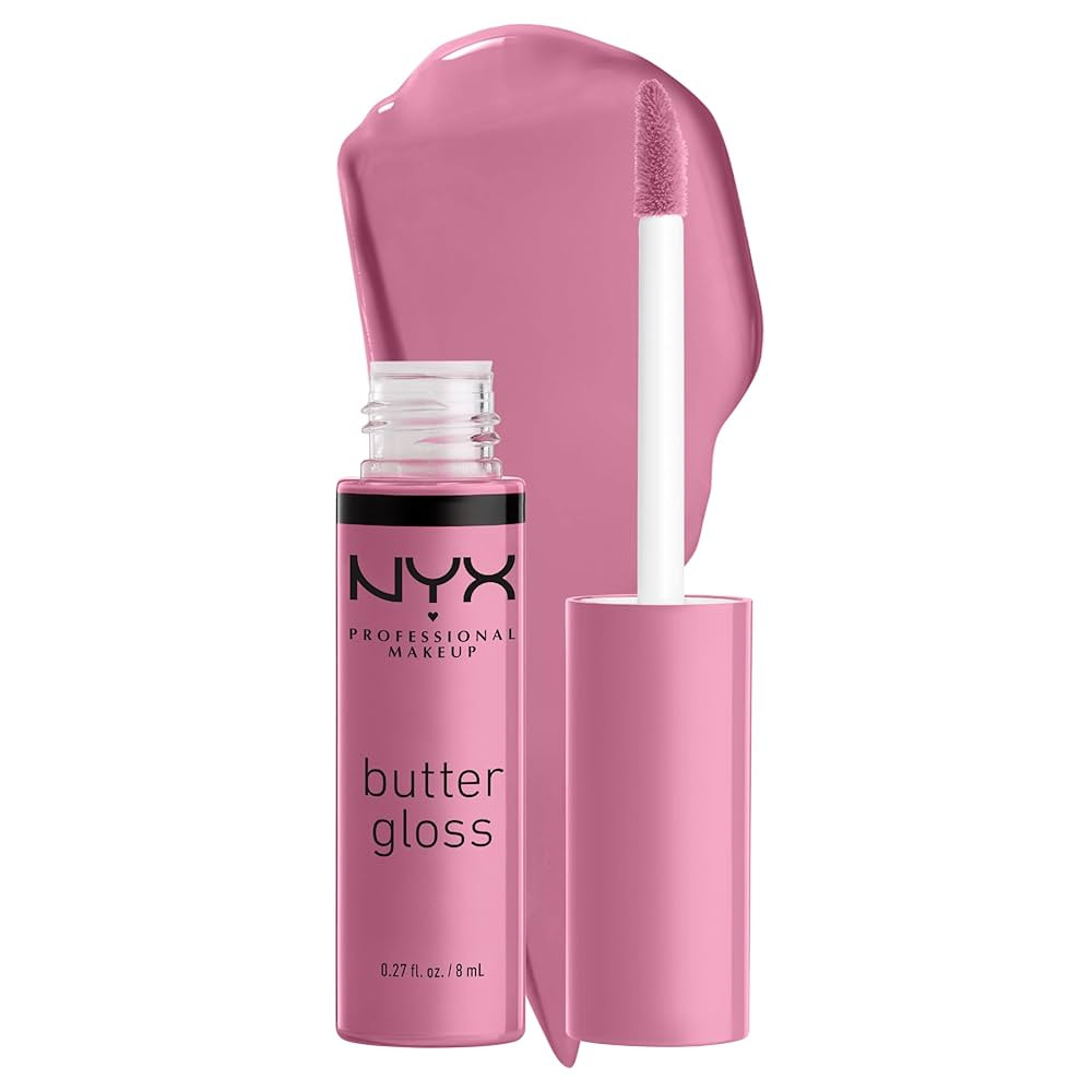 NYX PROFESSIONAL MAKEUP Butter Gloss, Non-Sticky Lip Gloss - Eclair (Pink) | Amazon (US)