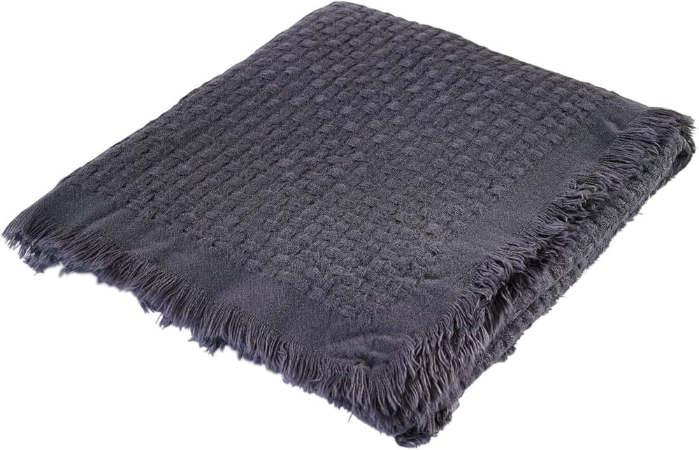 Bangya Boho Throw Blanket for Couch, Farmhouse Lightweight Throw Blanket with Fringe, Waffle Weav... | Amazon (US)