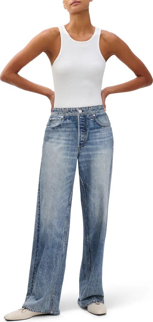 Miramar Wide Leg Cotton Terry Sweatpant Jeans | Nordstrom