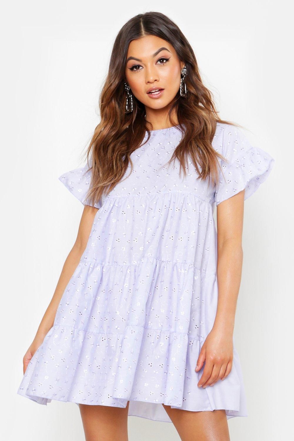 Eyelet Smock Dress | Boohoo.com (US & CA)