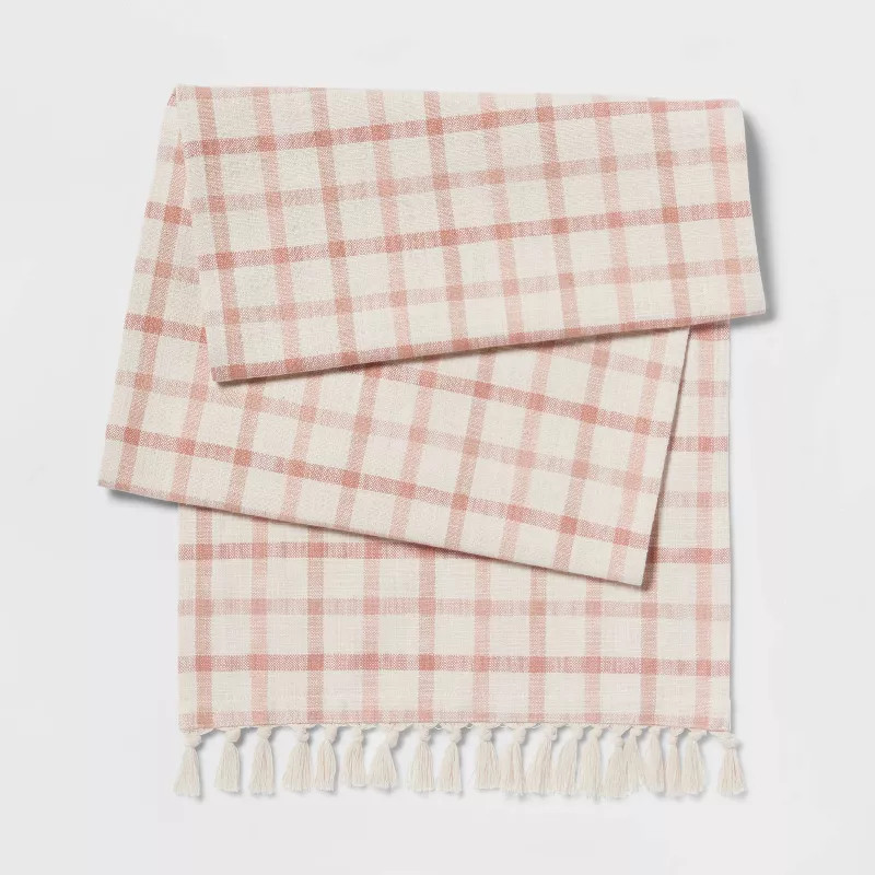 72" x 14" Cotton Plaid Table Runner - Threshold™ | Target
